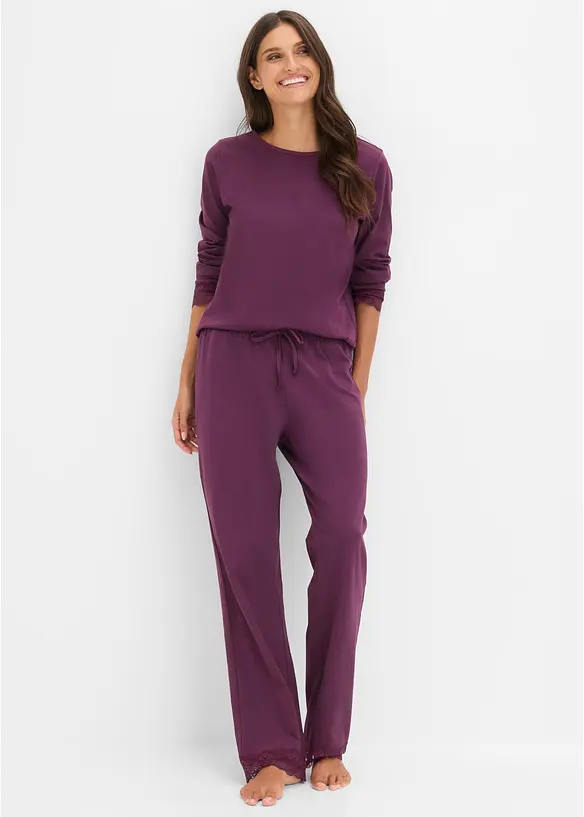 Pyjamas av mjuk, ekologisk bomull, bonprix