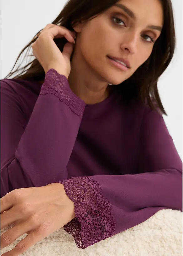 Pyjamas av mjuk, ekologisk bomull, bonprix