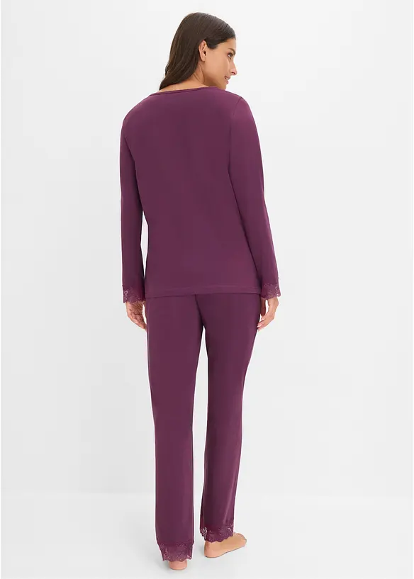 Pyjamas av mjuk, ekologisk bomull, bonprix