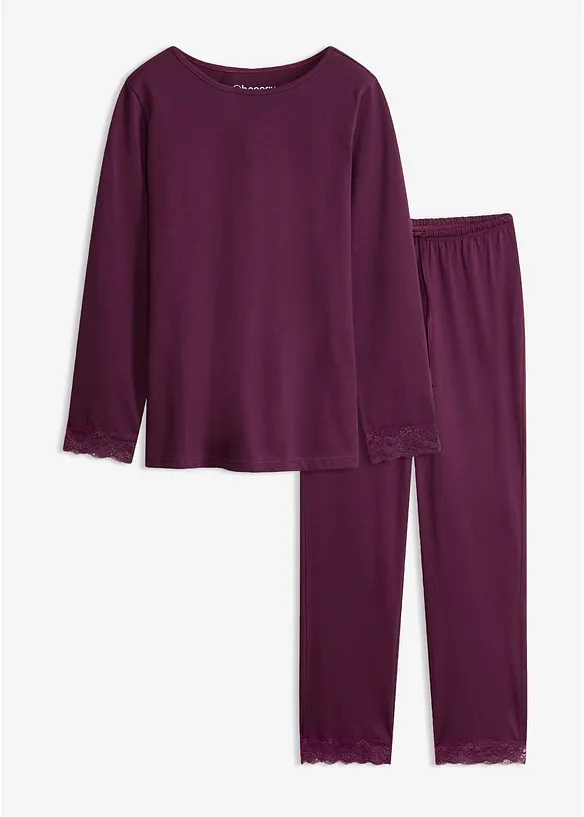 Pyjamas av mjuk, ekologisk bomull, bonprix