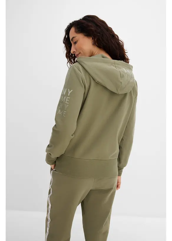 Mjuk sweatshirt med huva, av stabil bomullsmix, bonprix
