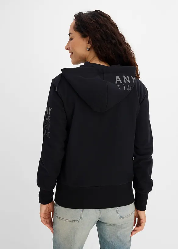 Mjuk sweatshirt med huva, av stabil bomullsmix, bonprix