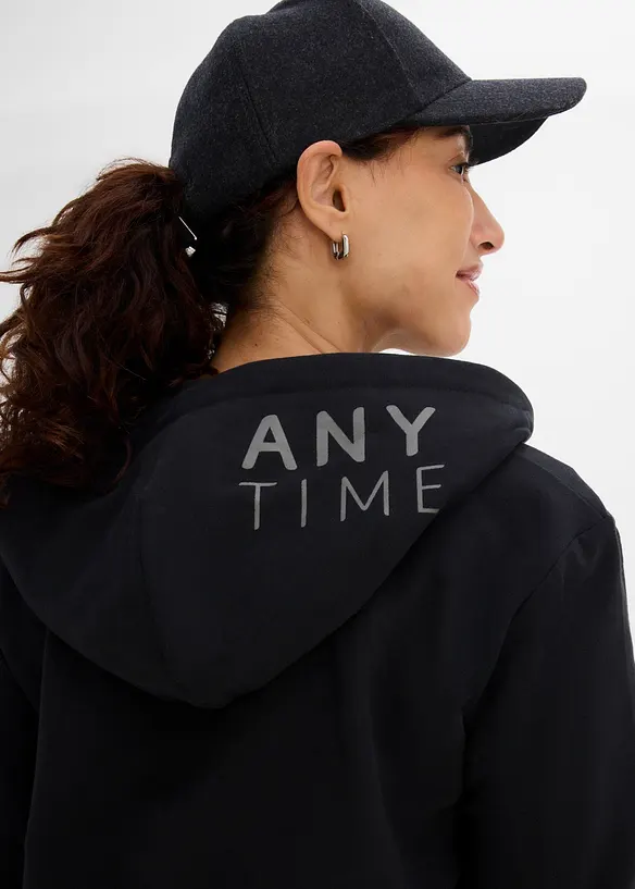 Mjuk sweatshirt med huva, av stabil bomullsmix, bonprix