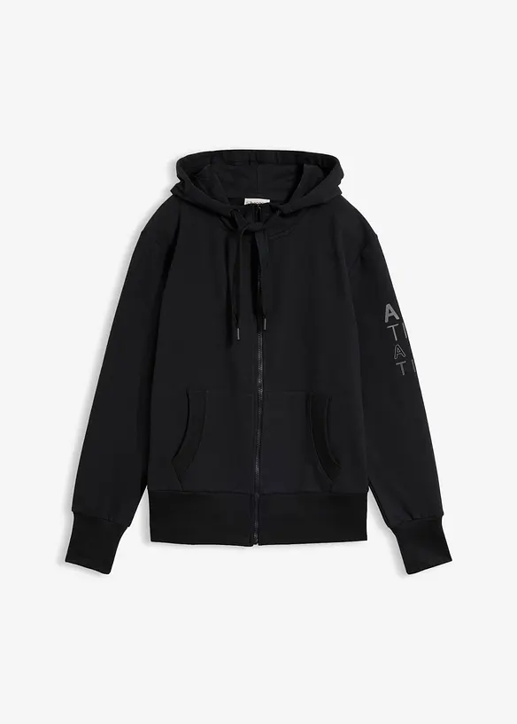 Mjuk sweatshirt med huva, av stabil bomullsmix, bonprix