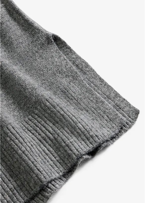 Stickad, mellanl&aring;ng oversizekl&auml;nning, bonprix
