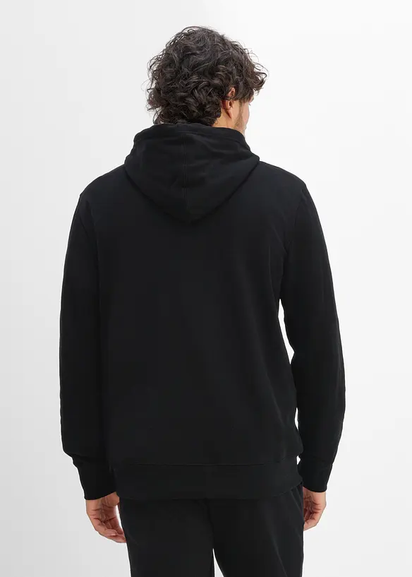 Sweatshirt med huva och ekologisk bomull, bonprix