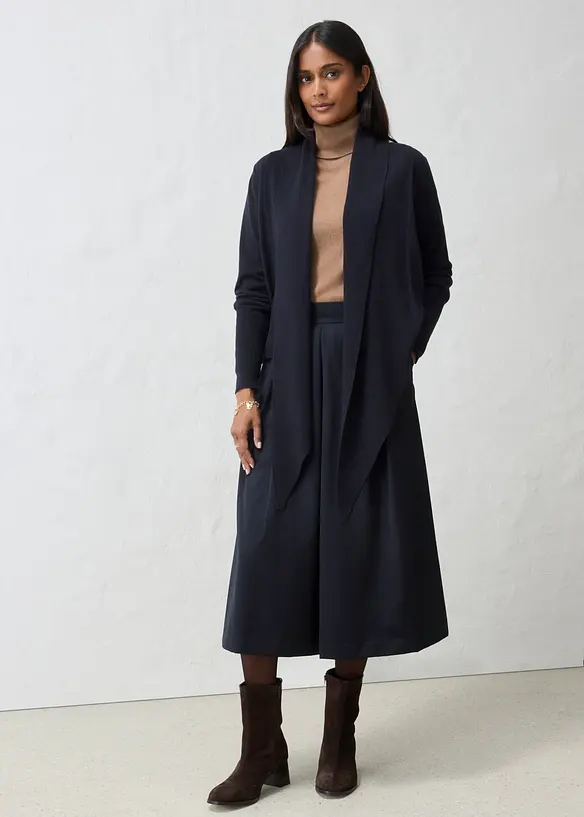Cardigan i bomull och ull, bonprix