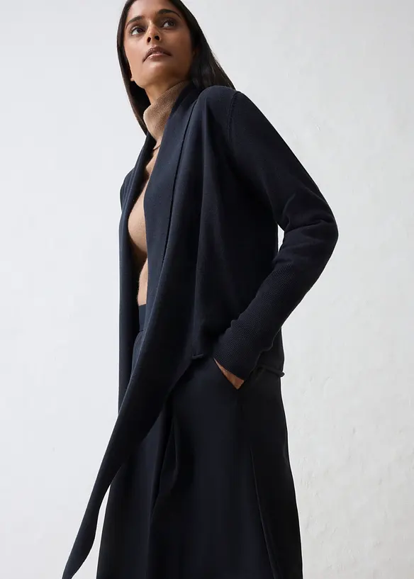 Cardigan i bomull och ull, bonprix
