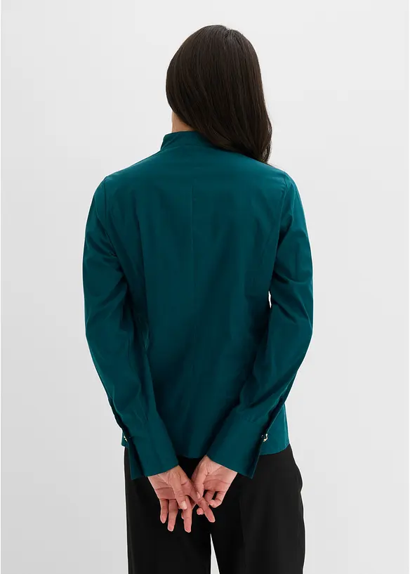 Strykfri stretchblus i poplin, bonprix