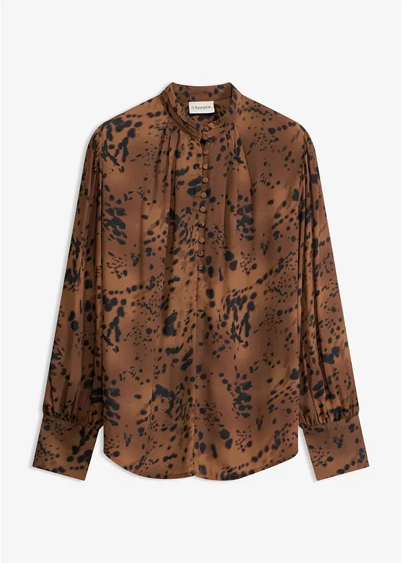 Chiffongblus med st&aring;krage, bonprix