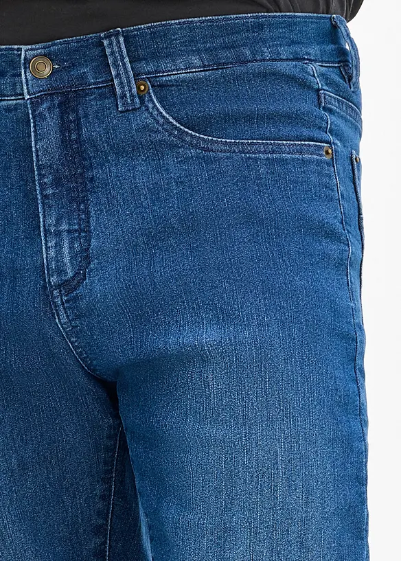 Termojeans med jerseyfoder, Classic Fit, Straight, bonprix