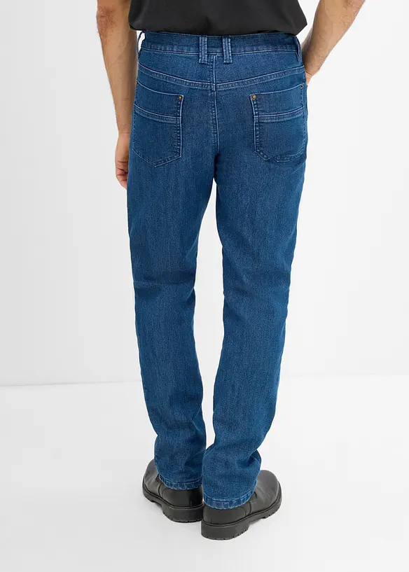 Termojeans med jerseyfoder, Classic Fit, Straight, bonprix