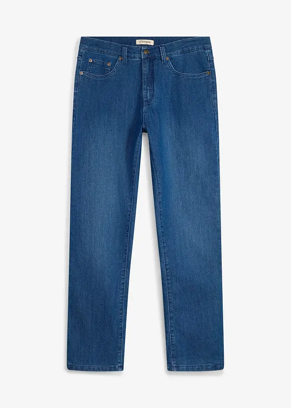 Termojeans med jerseyfoder, Classic Fit, Straight, bonprix