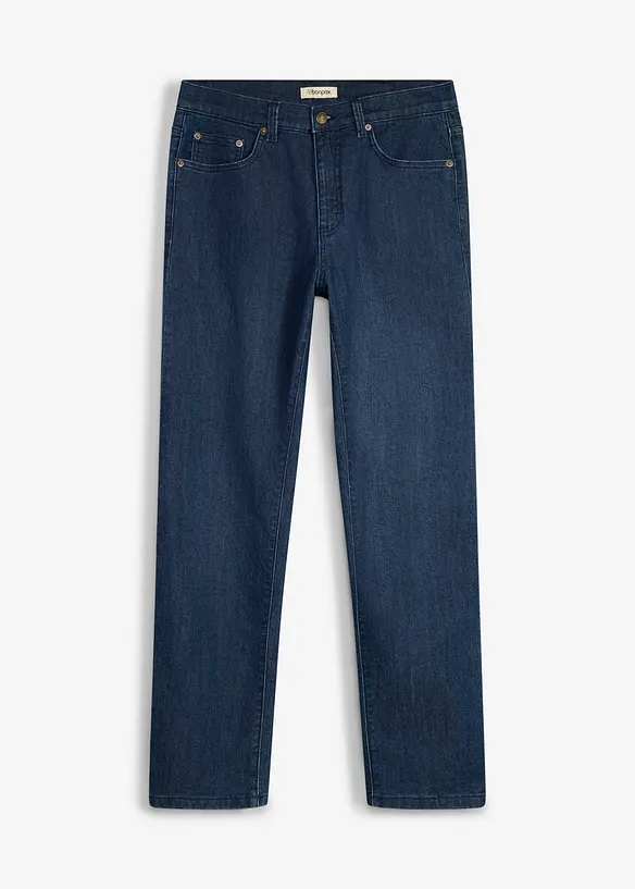 Termojeans med jerseyfoder, Classic Fit, Straight, bonprix
