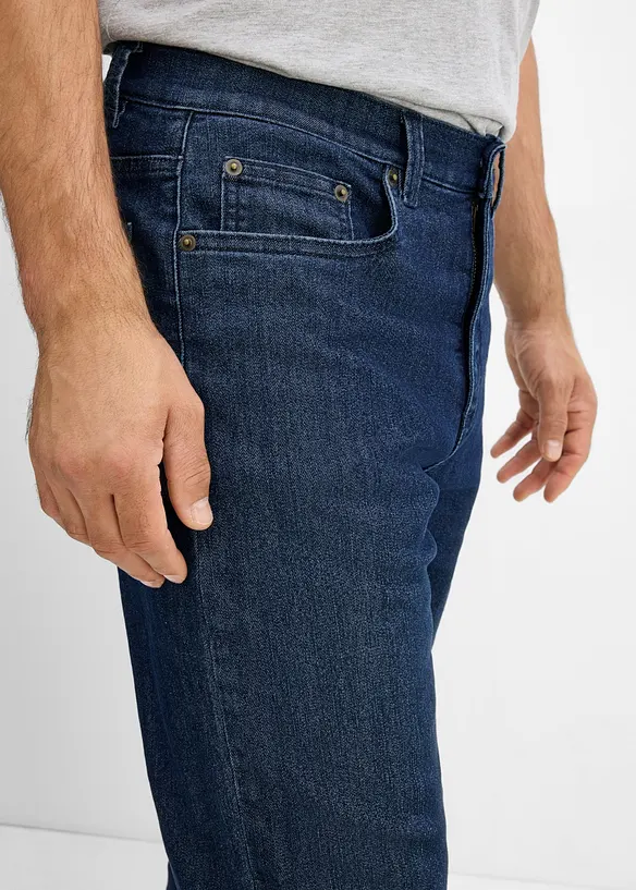 Termojeans med jerseyfoder, Classic Fit, Straight, bonprix