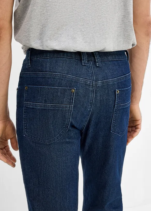 Termojeans med jerseyfoder, Classic Fit, Straight, bonprix