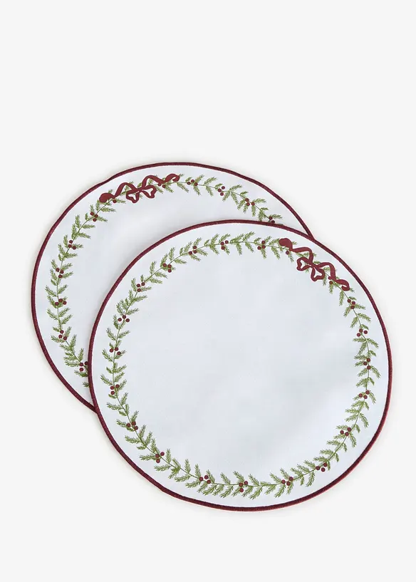 Bordstablett av ekologisk bomull (2-pack), bonprix