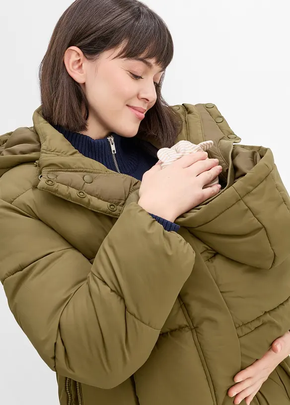 Vattenavvisande mammat&auml;ckjacka med babyficka, bonprix