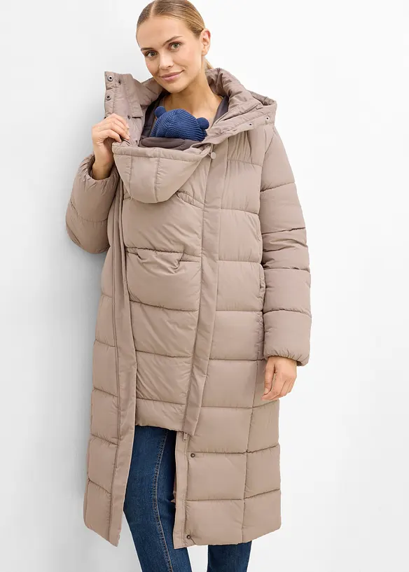 V&auml;rmande mammat&auml;ckkappa med babyficka, bonprix