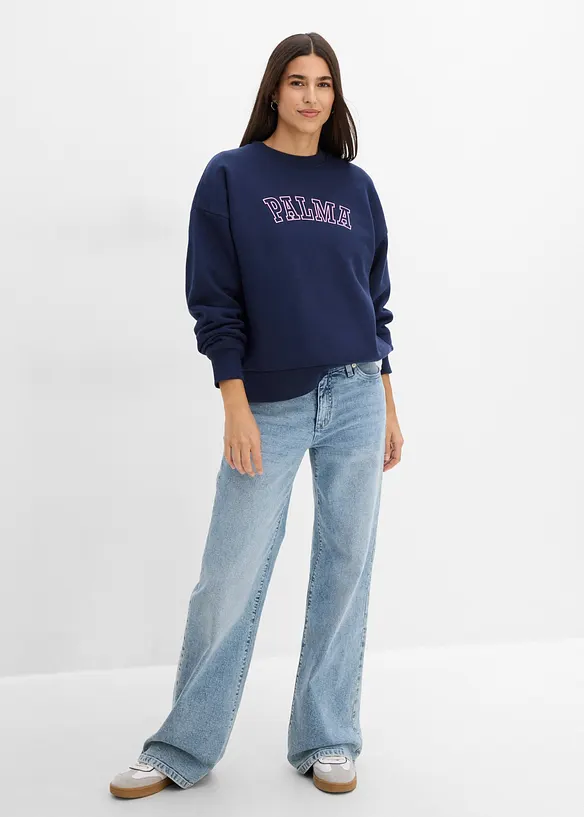 Oversized sweatshirt av bomullsmix, bonprix