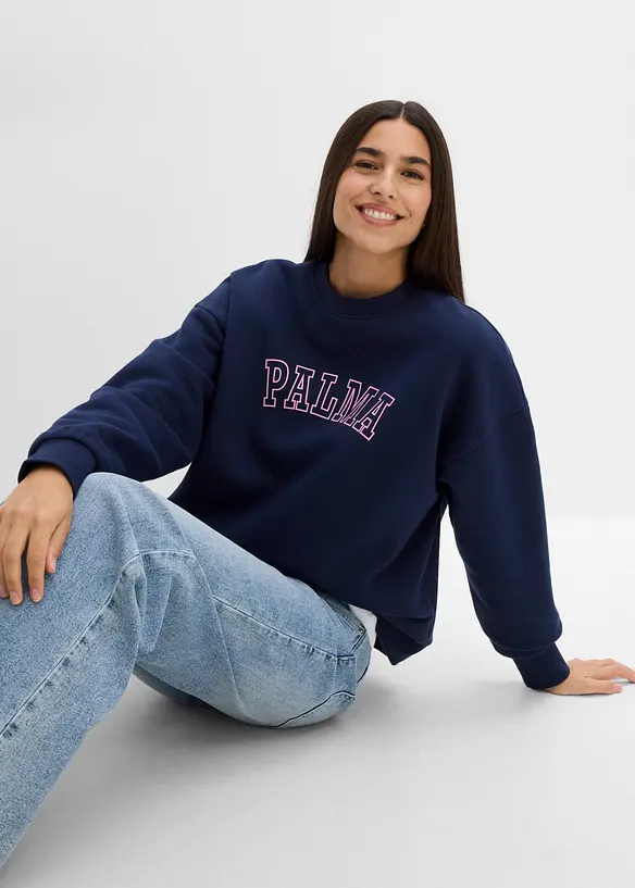 Oversized sweatshirt av bomullsmix, bonprix