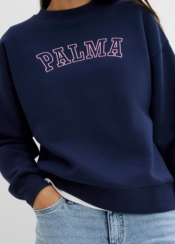 Oversized sweatshirt av bomullsmix, bonprix