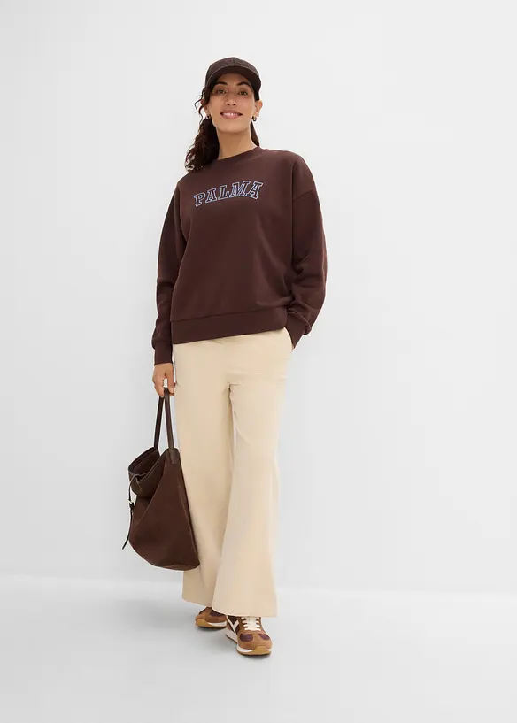 Oversized sweatshirt av bomullsmix, bonprix
