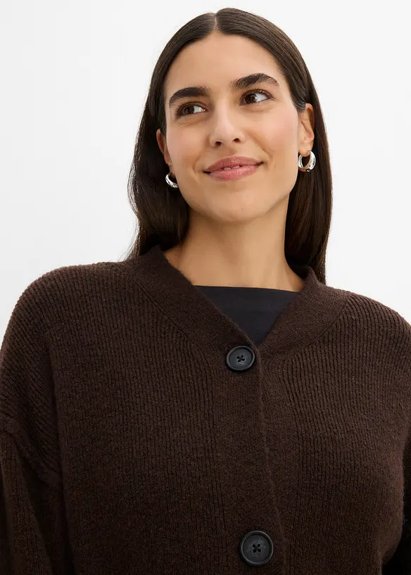 Cardigan med sk&auml;rp, bonprix