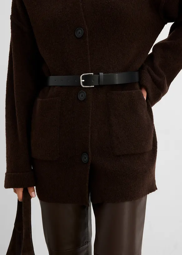 Cardigan med sk&auml;rp, bonprix