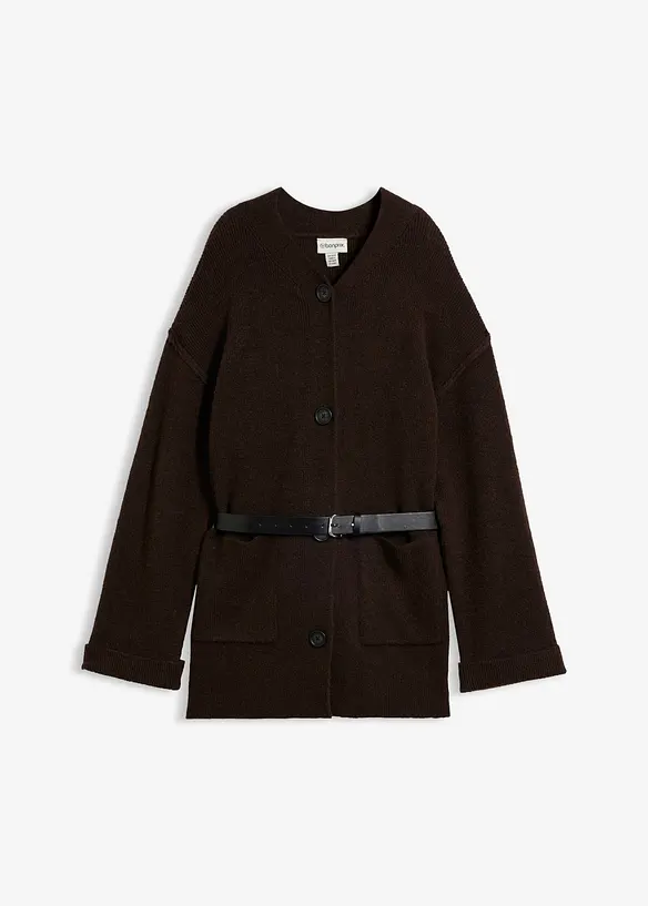 Cardigan med sk&auml;rp, bonprix