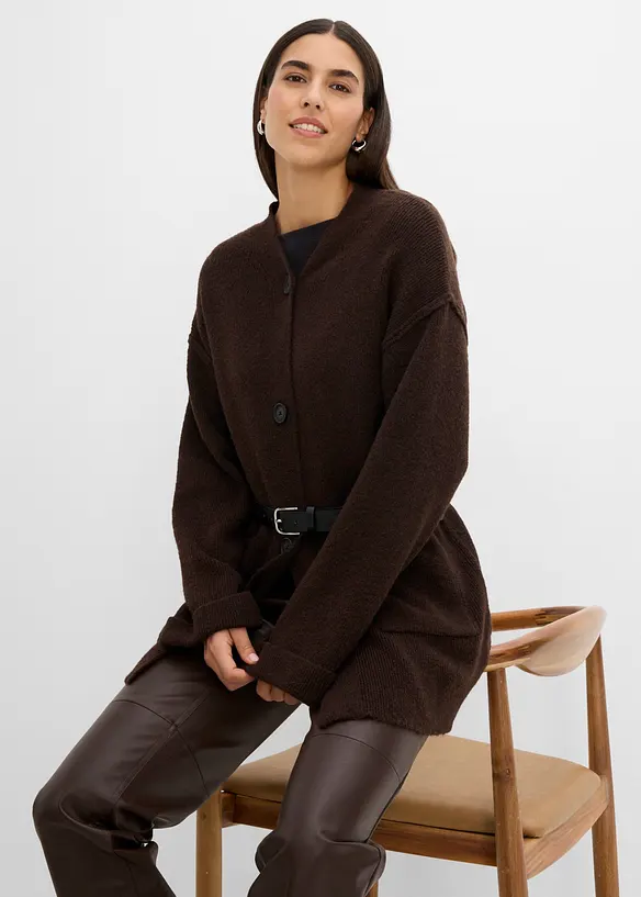 Cardigan med sk&auml;rp, bonprix