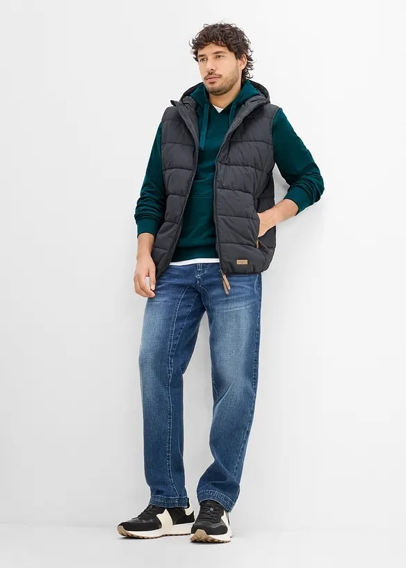 Sweatshirt med huva, normal passform, bonprix