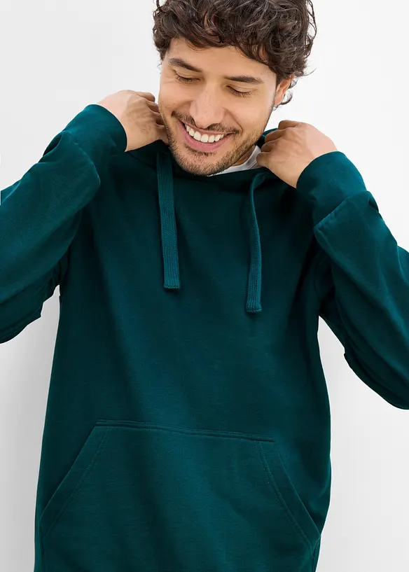 Sweatshirt med huva, normal passform, bonprix
