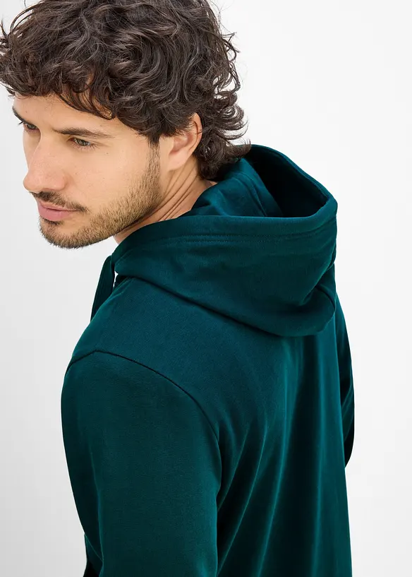 Sweatshirt med huva, normal passform, bonprix