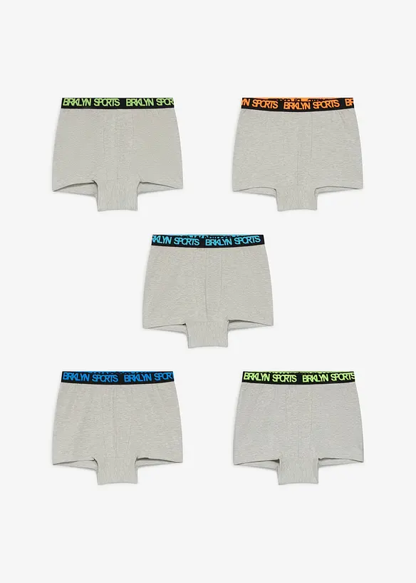 Boxershorts med mjuk bomull (5-pack), bonprix