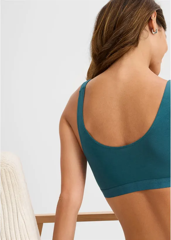 BH-topp med ekologisk bomull (3-pack), bonprix