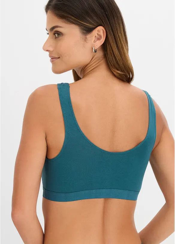 BH-topp med ekologisk bomull (3-pack), bonprix