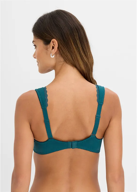 Minimizer-BH i T-shirtmodell med bygel och ekologisk bomull (2-pack), bonprix