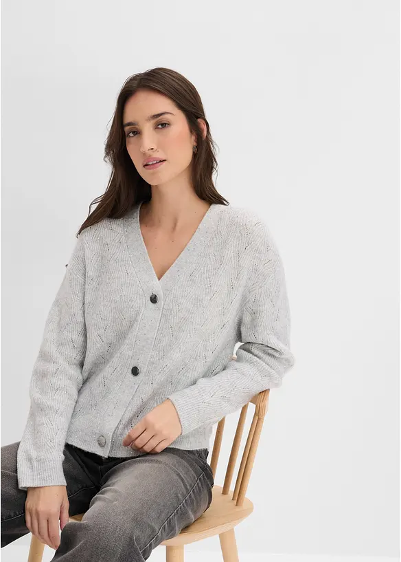 H&aring;lm&ouml;nstrad cardigan, bonprix