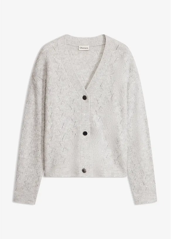H&aring;lm&ouml;nstrad cardigan, bonprix