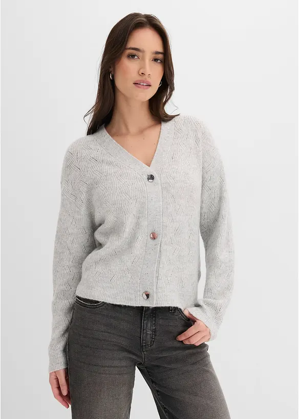 H&aring;lm&ouml;nstrad cardigan, bonprix