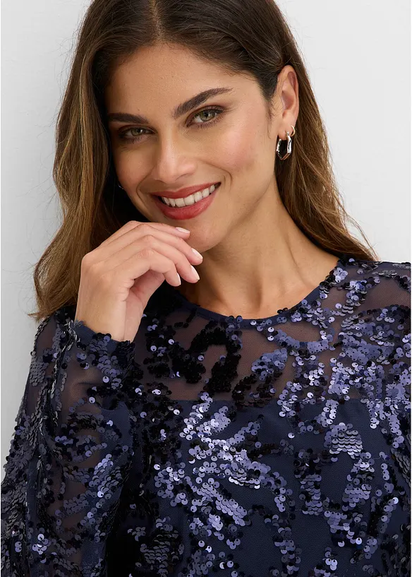 Jumpsuit med paljettbroderi, bonprix