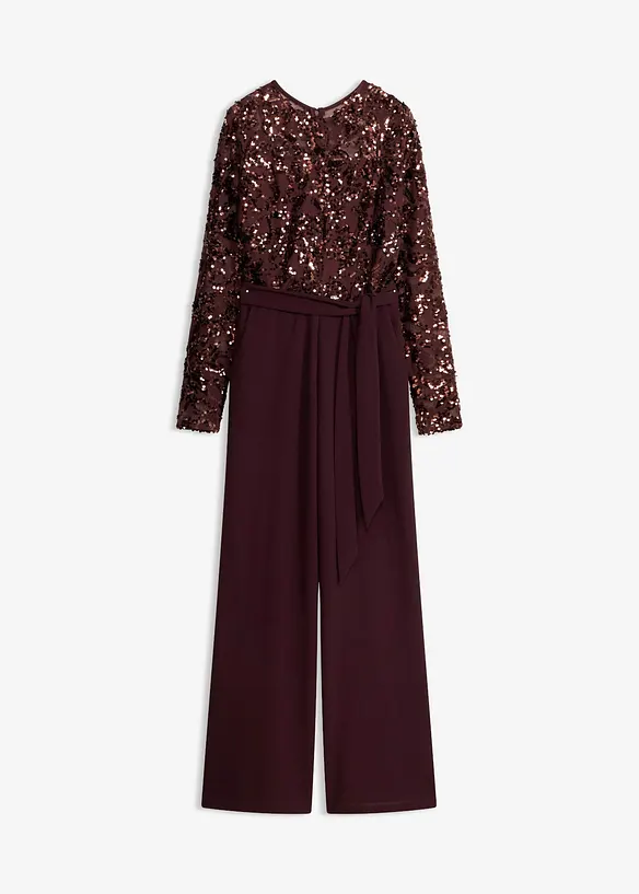 Jumpsuit med paljettbroderi, bonprix