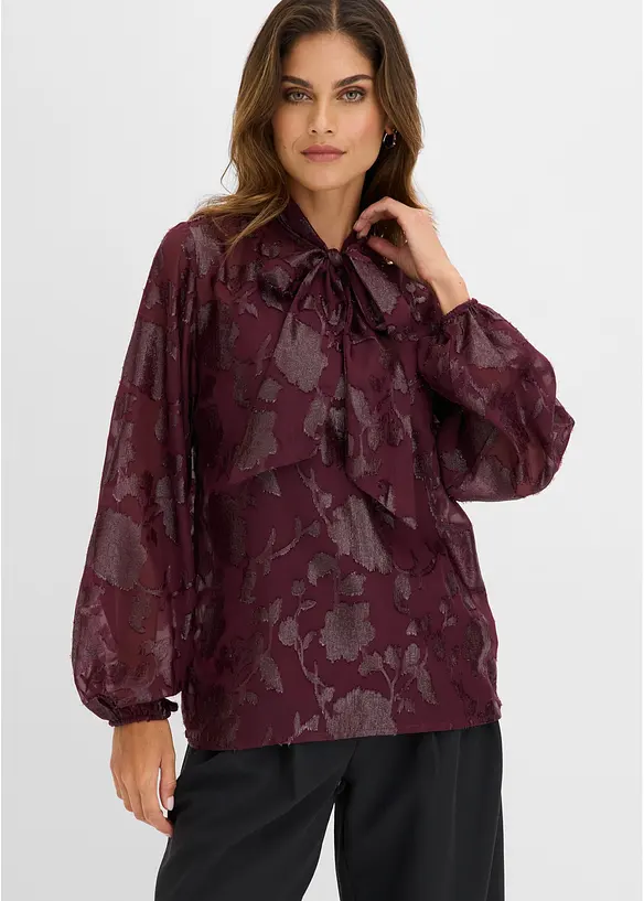 Dra p&aring;-blus med broderi, bonprix