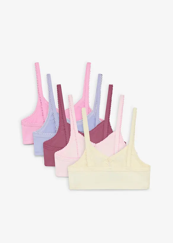 BH-topp av ekologisk bomull (5-pack), bonprix
