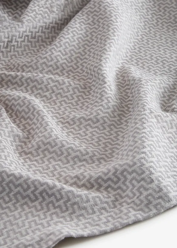 Gardinl&auml;ngd i jacquard av ekologisk bomull (1-pack), bonprix