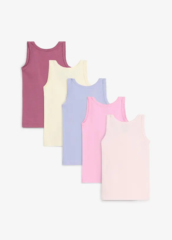 Linne med ekologisk bomull (5-pack), bonprix