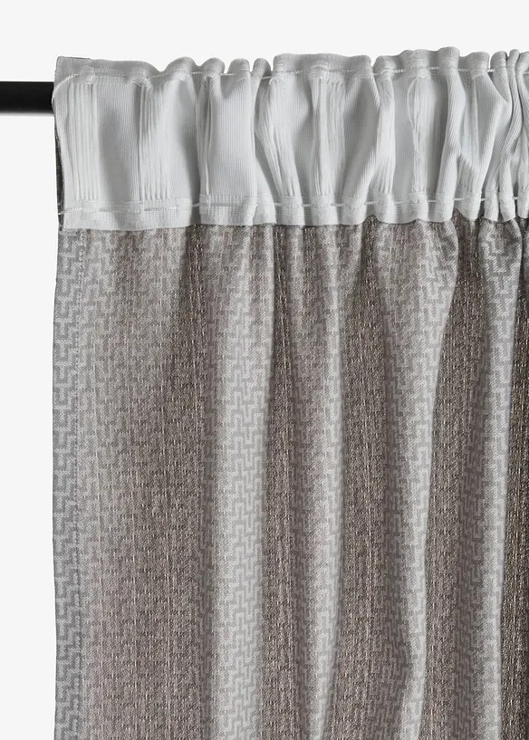 Gardinl&auml;ngd i jacquard av ekologisk bomull (1-pack), bonprix