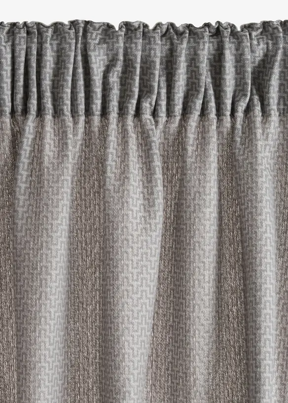 Gardinl&auml;ngd i jacquard av ekologisk bomull (1-pack), bonprix