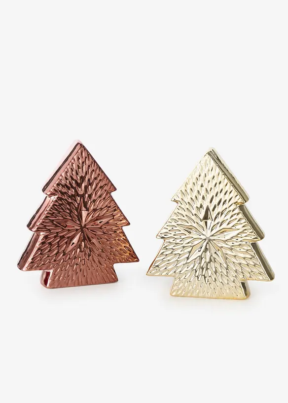 Prydnadsf&ouml;rem&aring;l &ndash; moderna julgranar (2-pack), bonprix